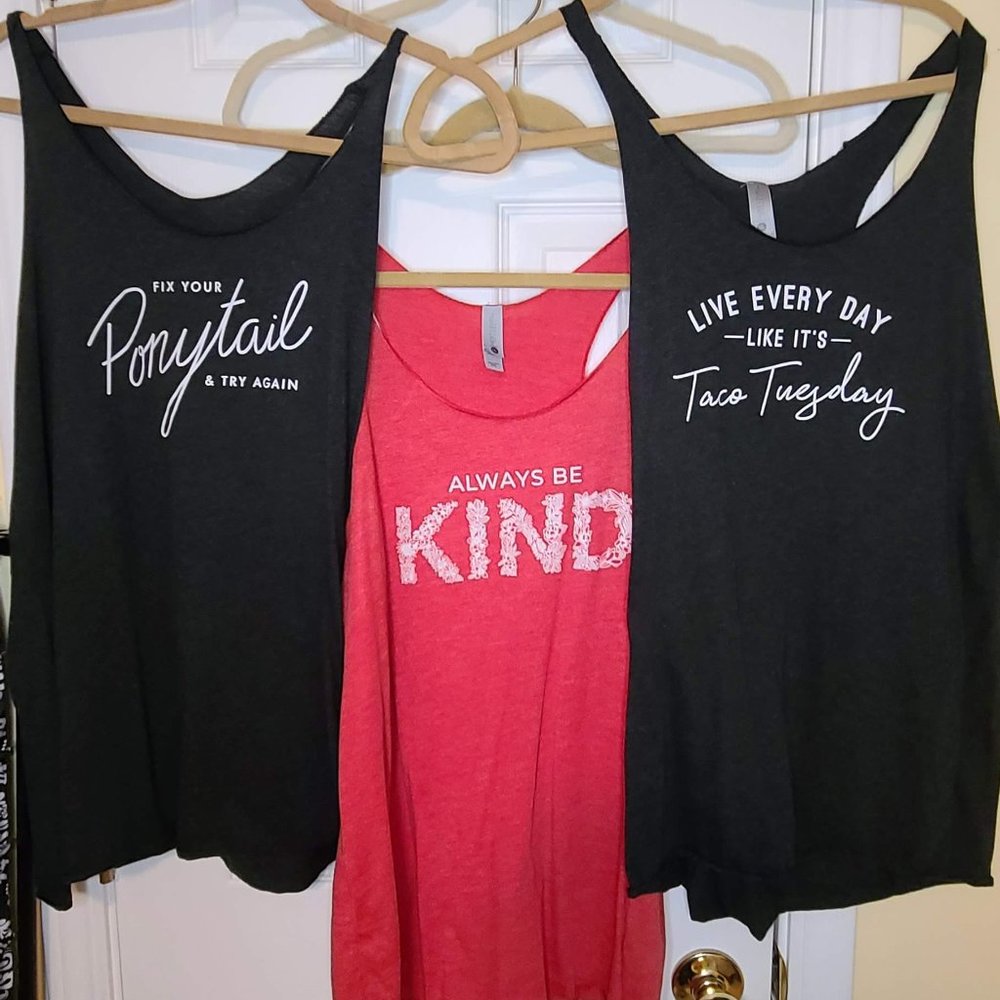 3/$20 Set of 3 Racerback Workout Tanks XXL Next Level